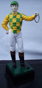 Custom painted lawn jockey statue