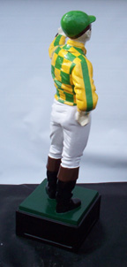 Custom painted lawn jockey statue