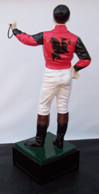 Custom painted lawn jockey statue