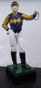 Custom made painted lawn jockey statue 