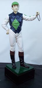 Custom made painted lawn jockey statue 