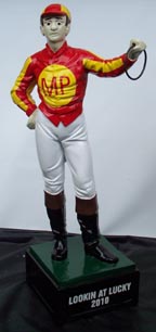 Custom made painted lawn jockey statue 