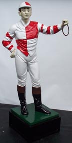 Custom made painted lawn jockey statue 