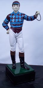 Custom made painted lawn jockey statue 