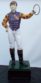 Custom made painted lawn jockey statue 