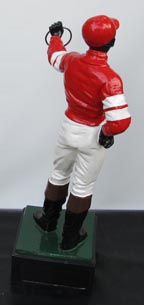 horse racing jockey statue silks painted on
