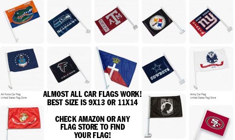 car flags don't tread on me confederate trump cowboys packers steelers car flag