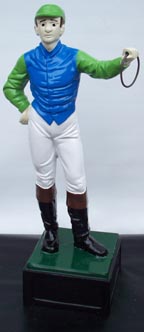 iron jockey Custom made painted statue 