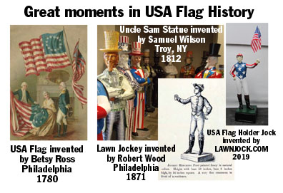 history of us flag betsy ross uncle sam lawn jockey flagholder flag holder