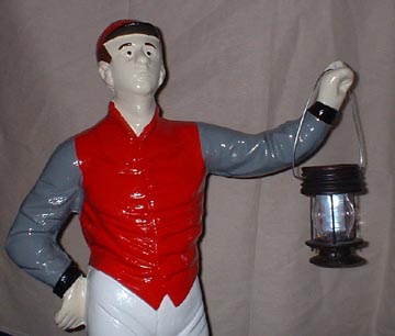 antique lawn jockey solar lantern